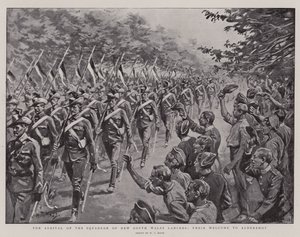 The Arrival of the Squadron of New South Wales Lancers, their Welcome to Aldershot